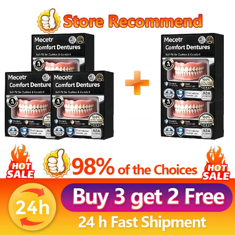 Realistic Full Set Upper and Lower Dentures for Natural Smile - 7