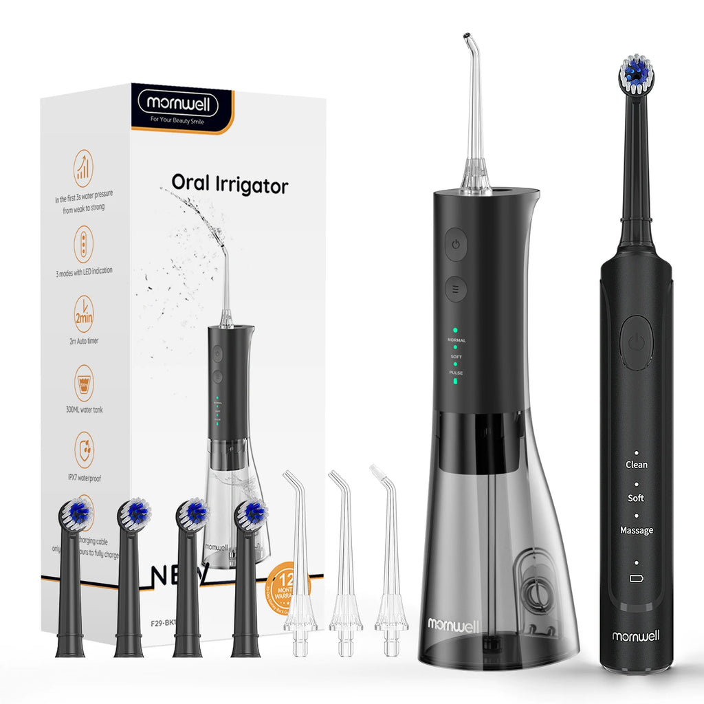 Portable Electric Water Flosser and Sonic Toothbrush Oral Care Kit