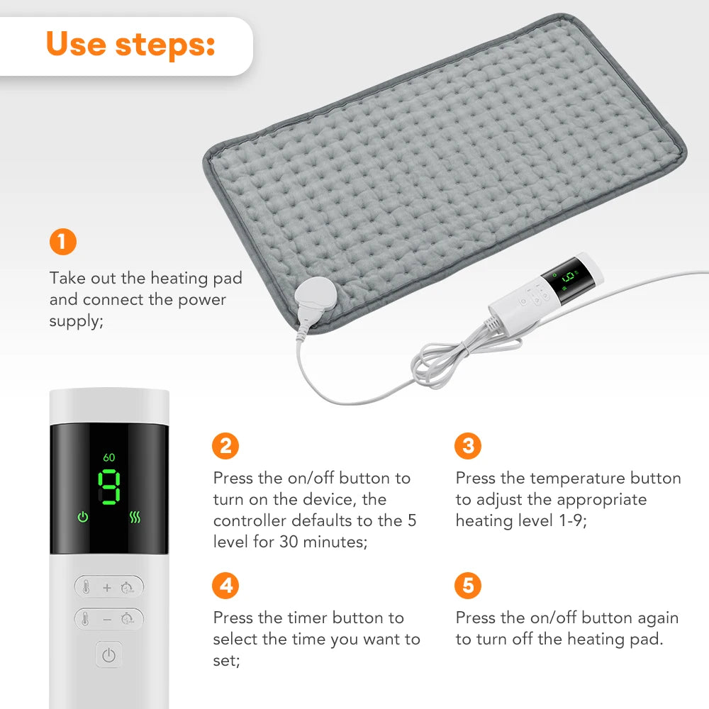 Electric Heating Pad for Back and Muscle Pain Relief - 20