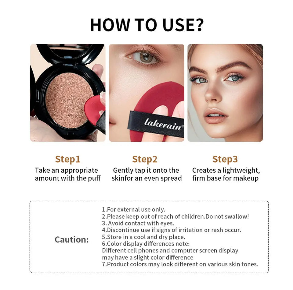 Semi-Matte Long-Lasting CC Cream Cushion Foundation - 39