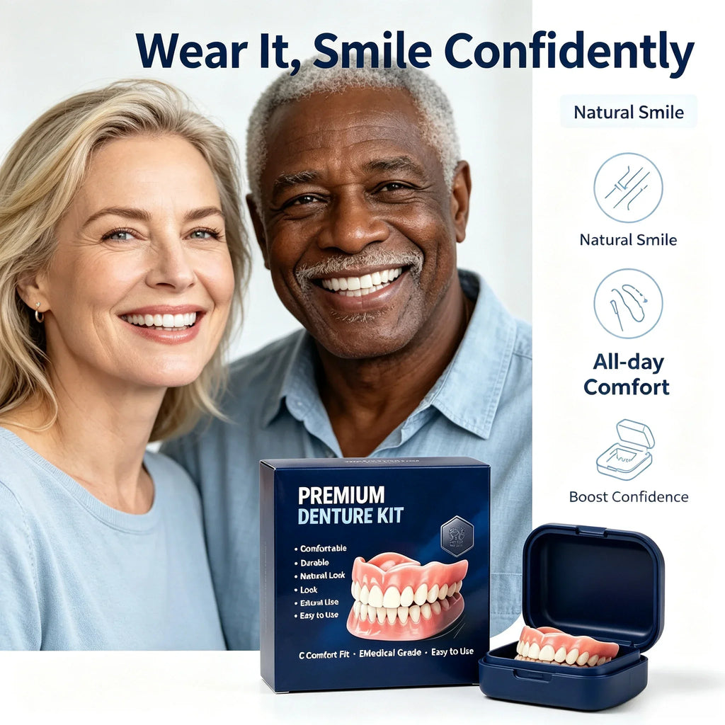 Custom Fit Moldable Silicone Denture Set for Instant Smile