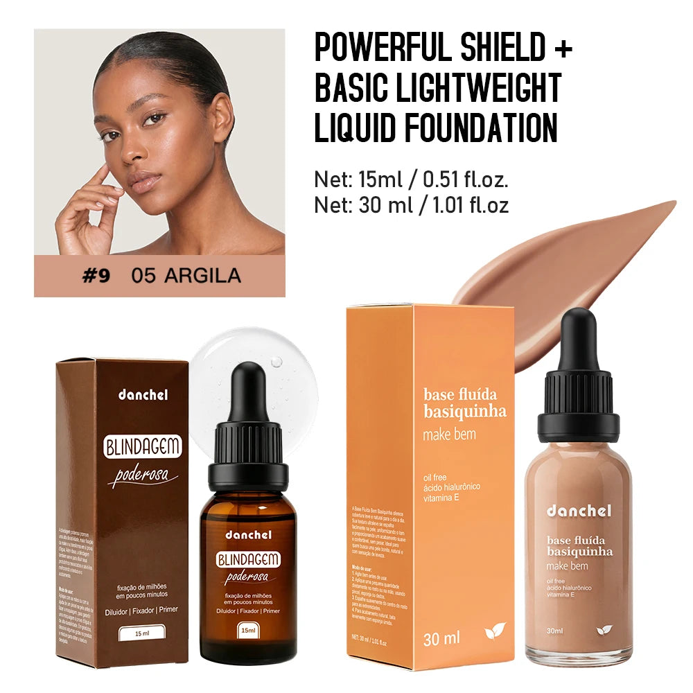 Liquid Foundation and Primer Makeup Set