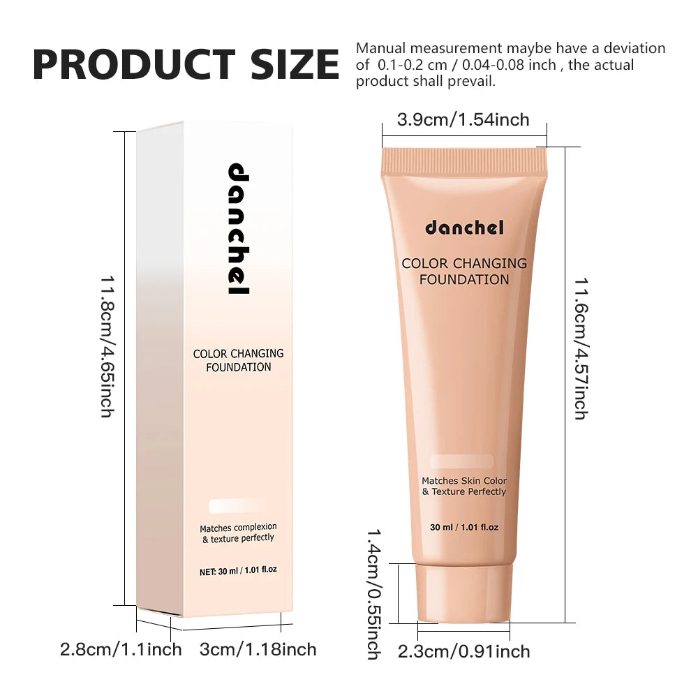 Color-Changing Liquid Foundation for Flawless Even Skin Tone