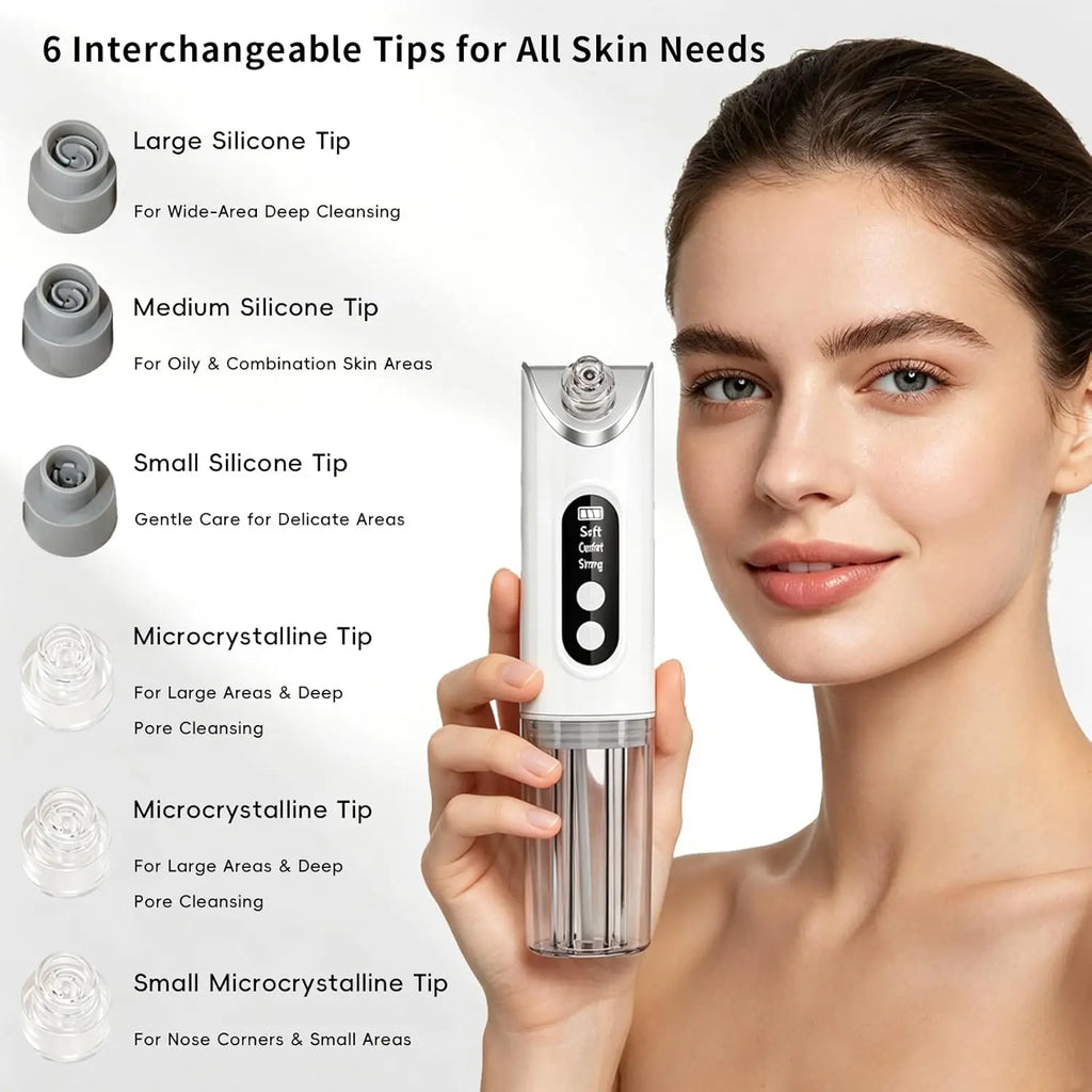 Electric Pore Vacuum and Blackhead Remover with Hydration System