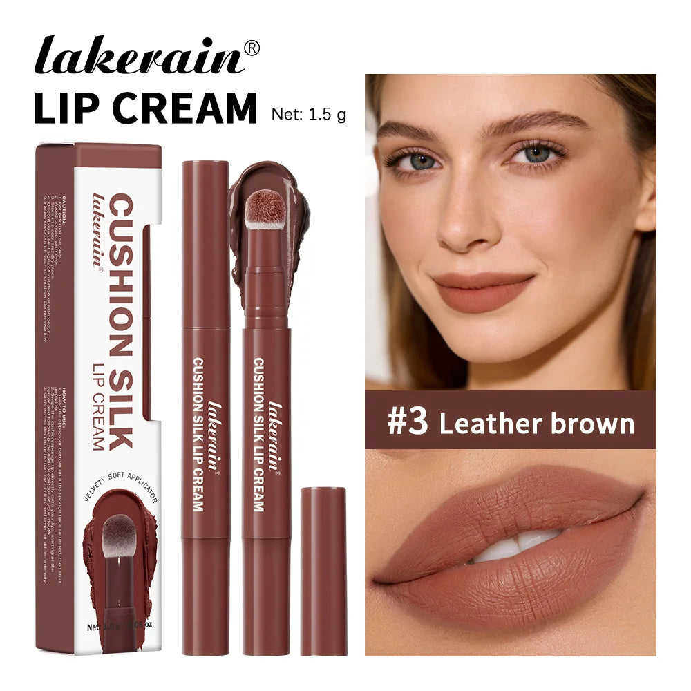 2-in-1 Waterproof Lip Cream and Blush with Cushion Applicator