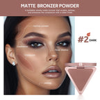 Long-Lasting Matte Bronzer Contour Powder for Face Sculpting