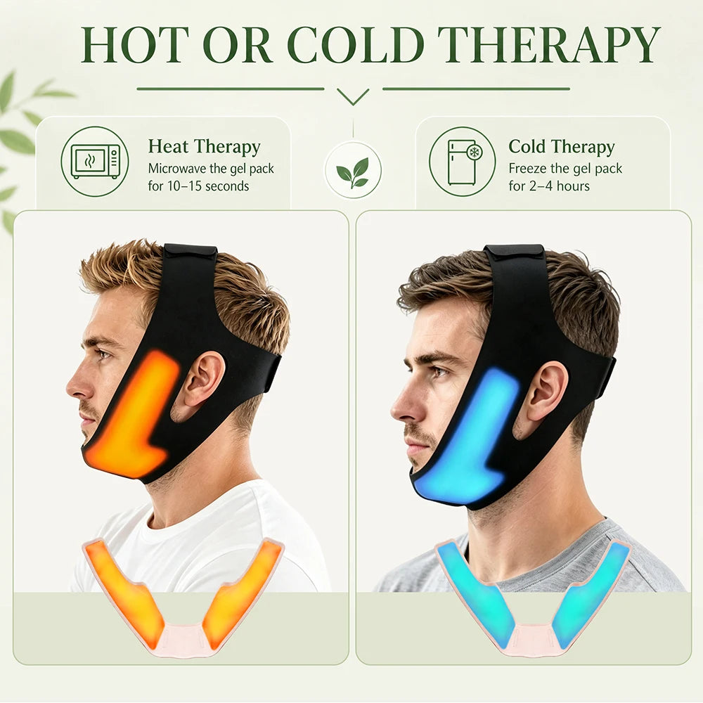 Hot and Cold Facial Compression Wrap for Chin and Face