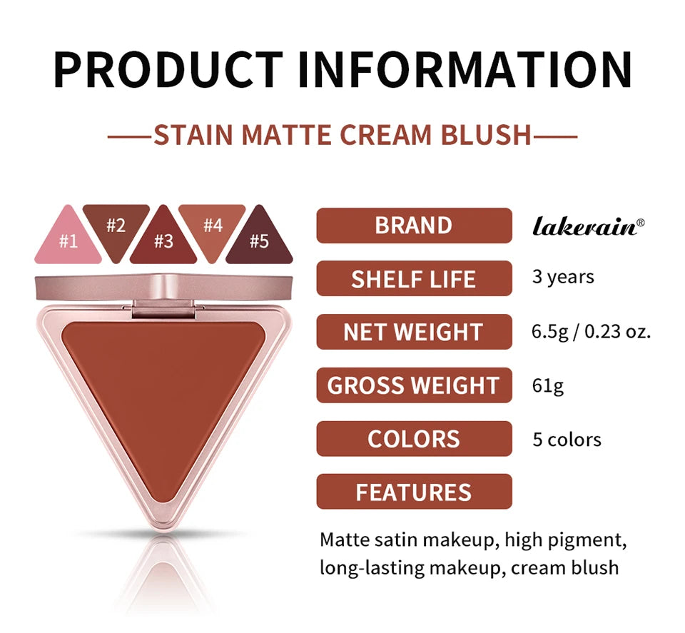 Matte Satin Long-Lasting Cream Blush