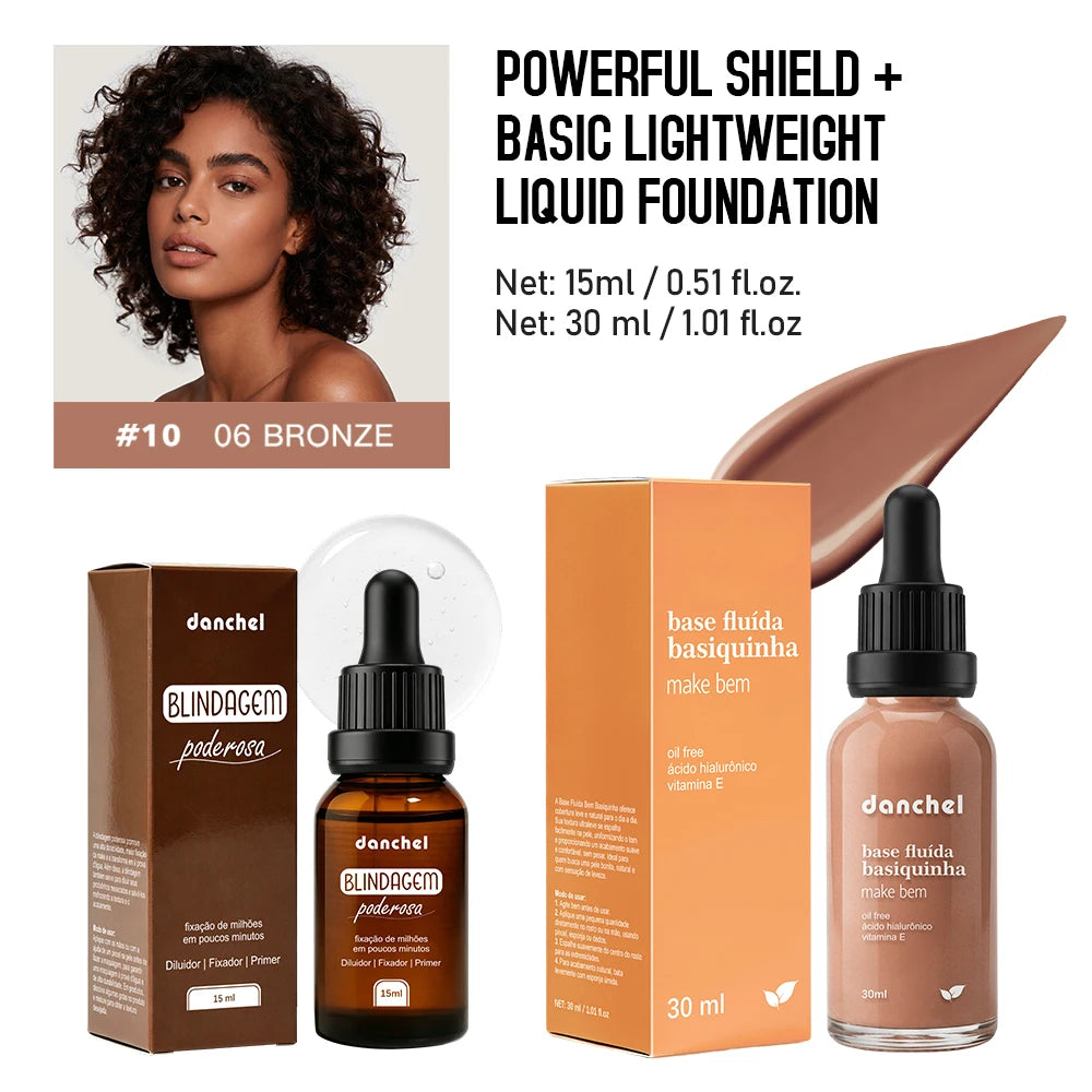 Liquid Foundation and Primer Makeup Set - 18