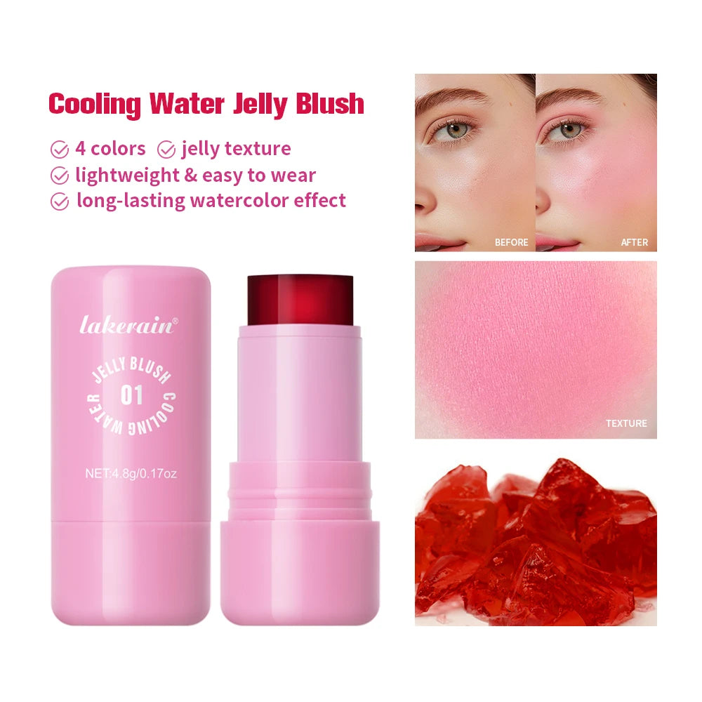 Cooling Water Jelly Blush Stick for Lips and Cheeks