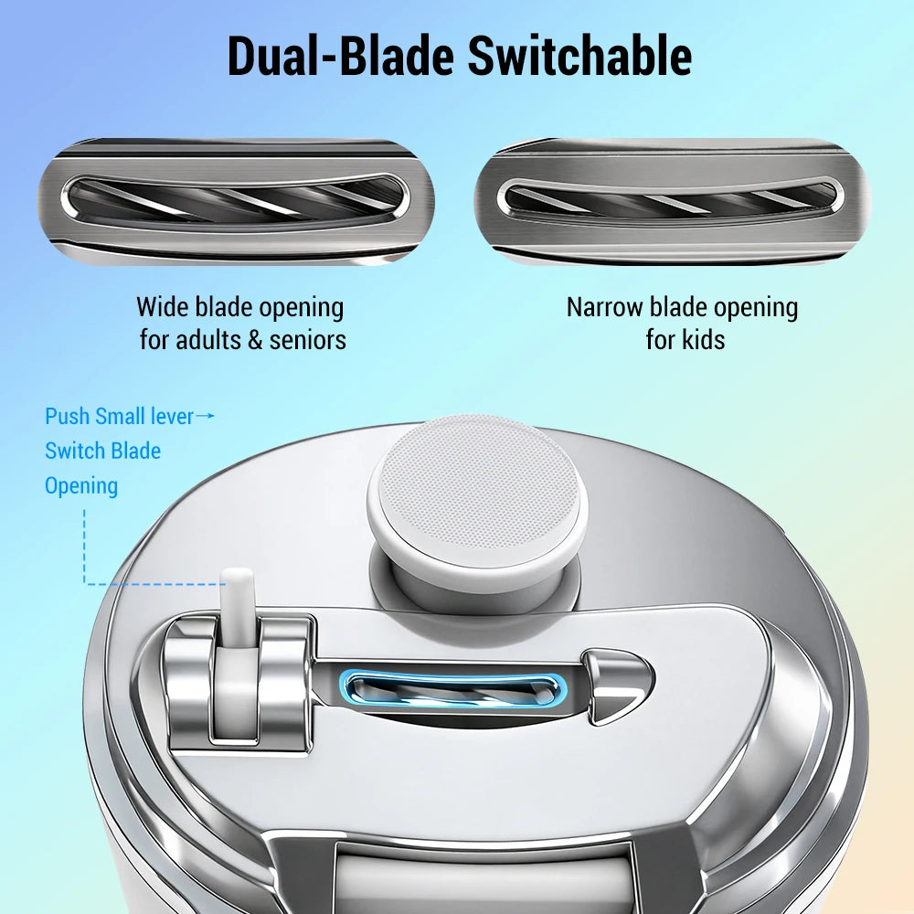 Electric Automatic Nail Clipper with Magnifier and LED Light
