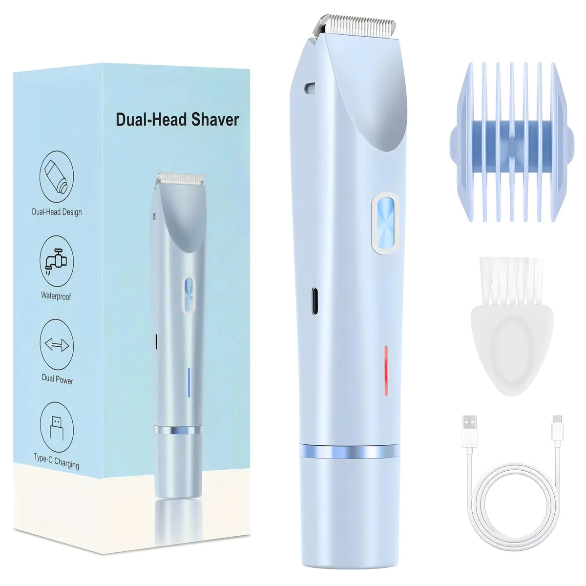 2-in-1 Waterproof Electric Shaver for Women