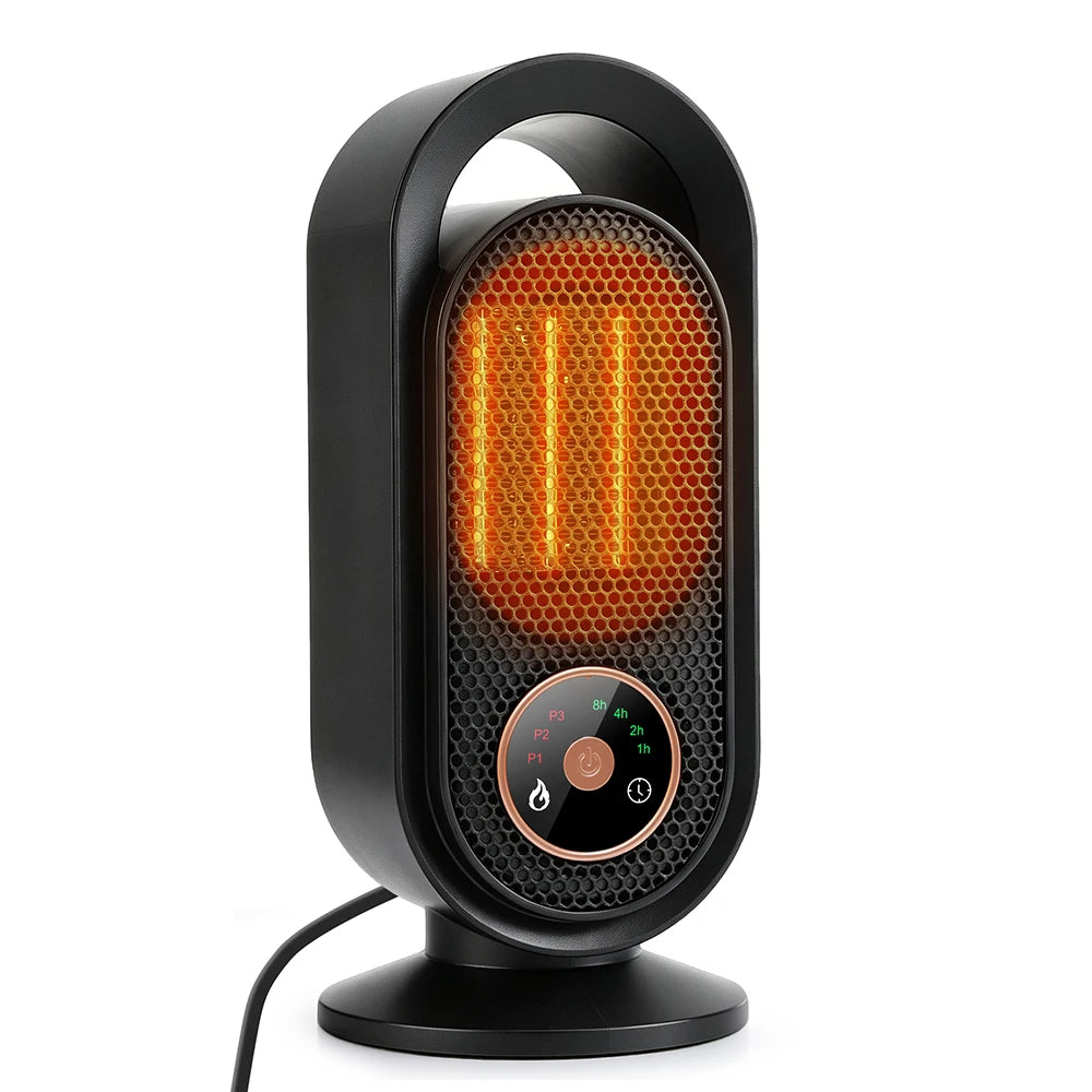 Portable Electric PTC Ceramic Desktop Space Heater with Timer - 18