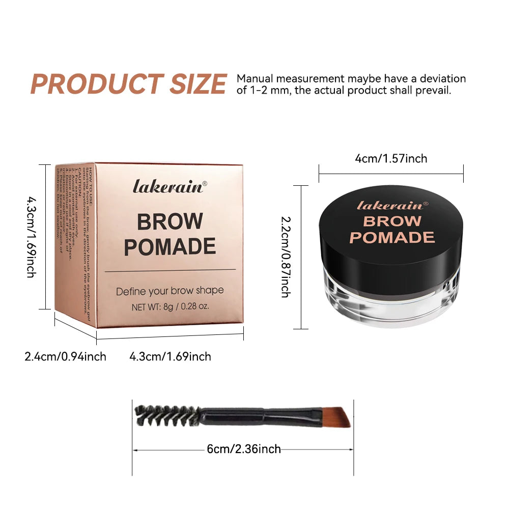 Waterproof Smudge-Proof Eyebrow Pomade Styling Cream - 7
