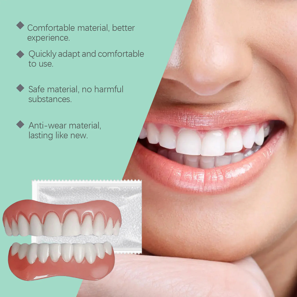 Flexible Silicone Cosmetic Denture Set for Temporary Smile Repair