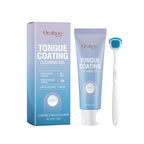 Tongue Cleaning Gel and Scraper Brush Kit for Fresh Breath