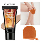 Waterproof Leg Foundation and Body Makeup with Application Glove