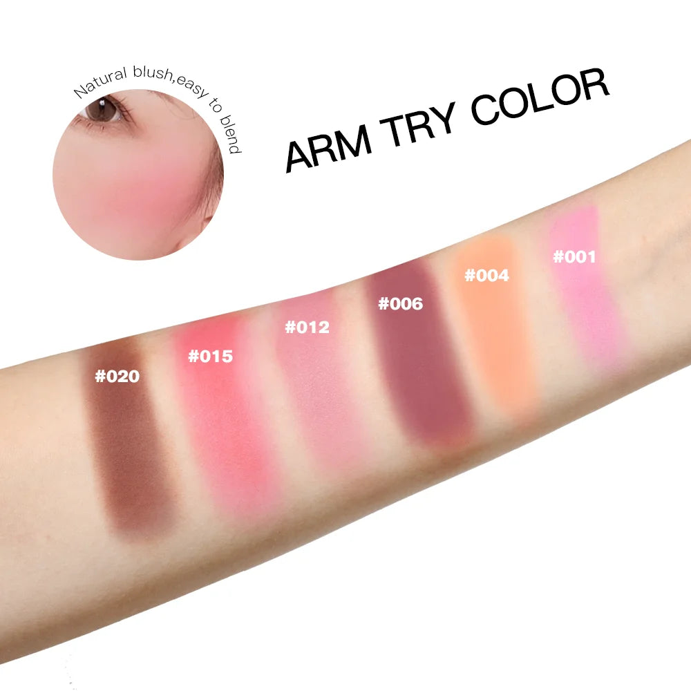 Matte Embossed Face Blush Palette