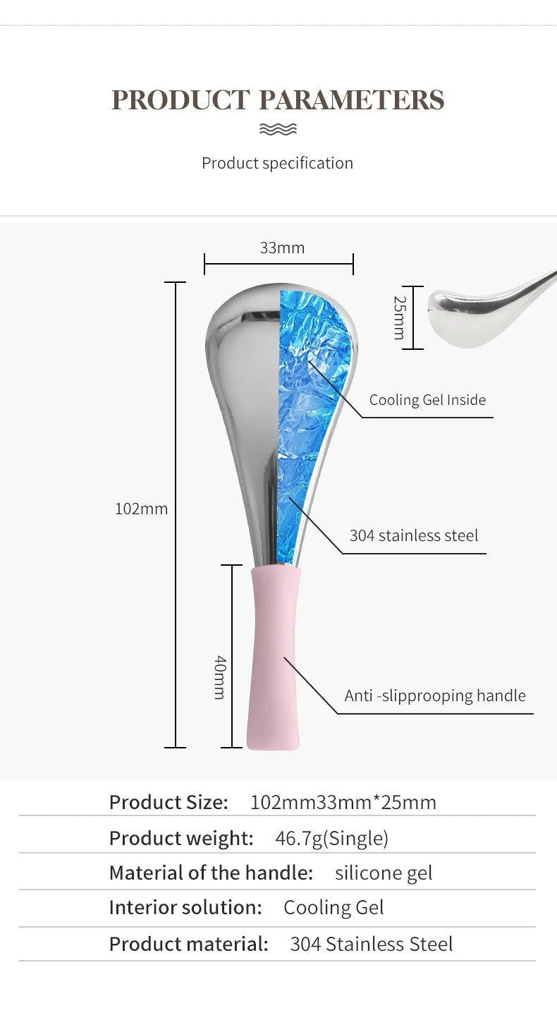 Stainless Steel Facial Cryo Sticks for Puffiness and Skin Cooling - 12