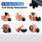 Electric Handheld Percussive Body Massager with 6 Attachments