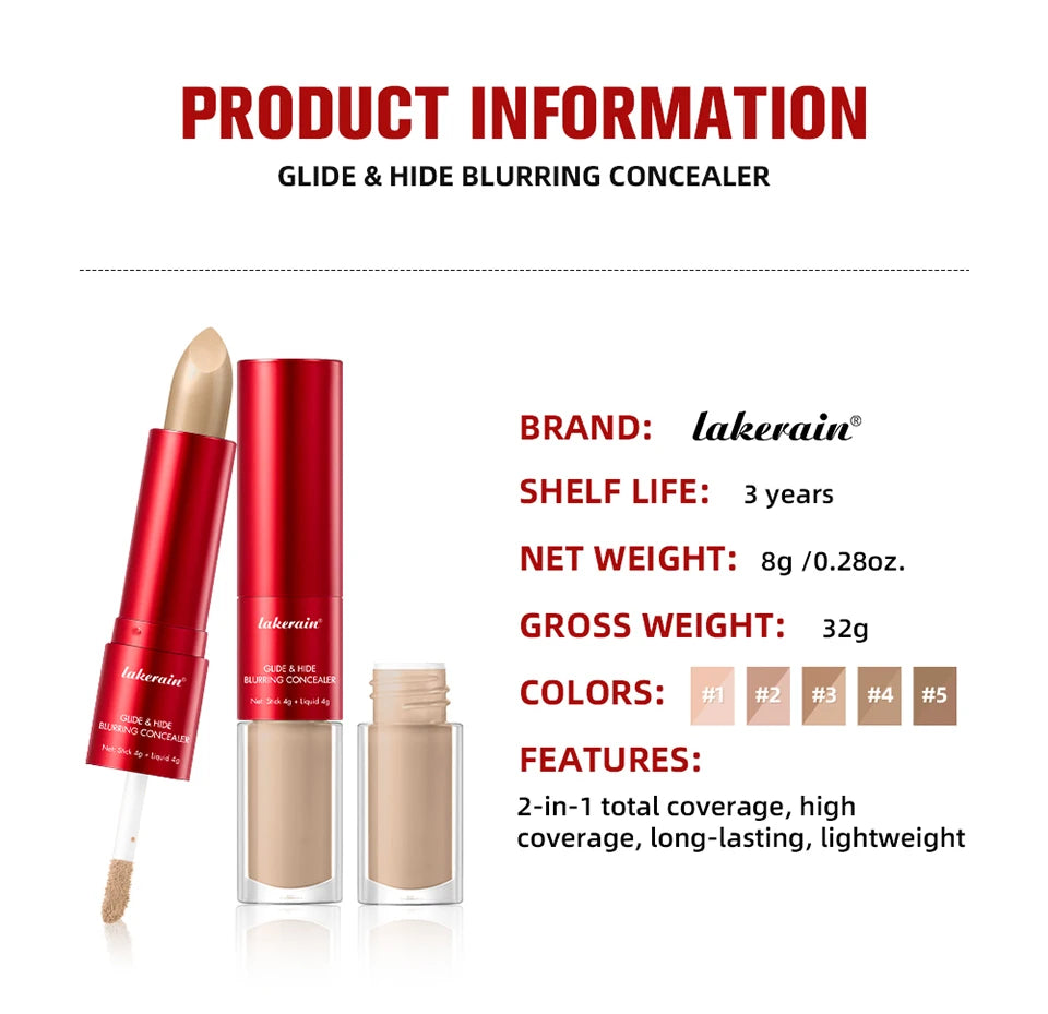 2-in-1 Blurring Concealer and Stick for Full Coverage - 15