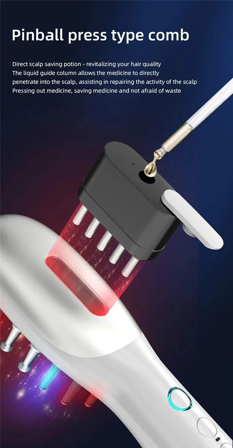 Electric EMS Scalp Massager and Hair Oil Applicator Comb - 17