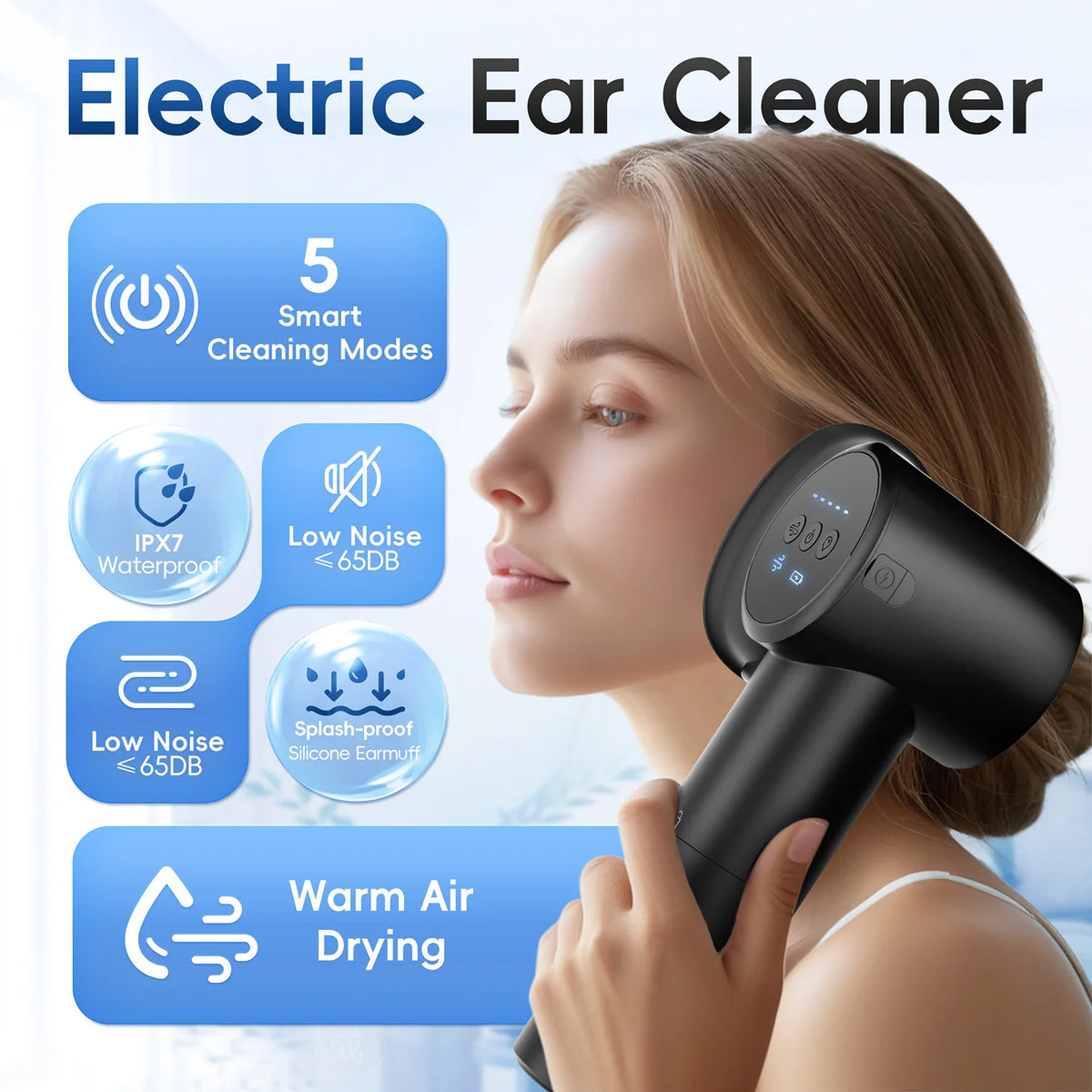 Electric Ear Wax Removal Irrigation System with Drying Function