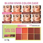 8-Color Cream Highlighter and Blush Makeup Palette