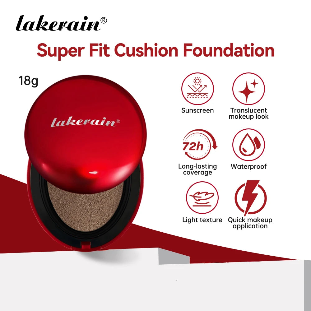 Waterproof Full Coverage Cushion Foundation with Sun Protection