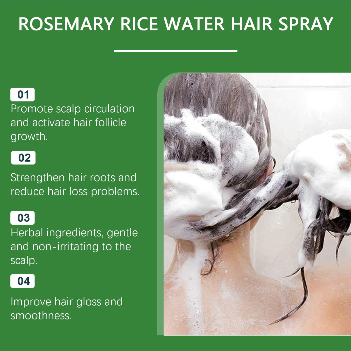 Rosemary Rice Water Hair Growth and Strengthening Spray