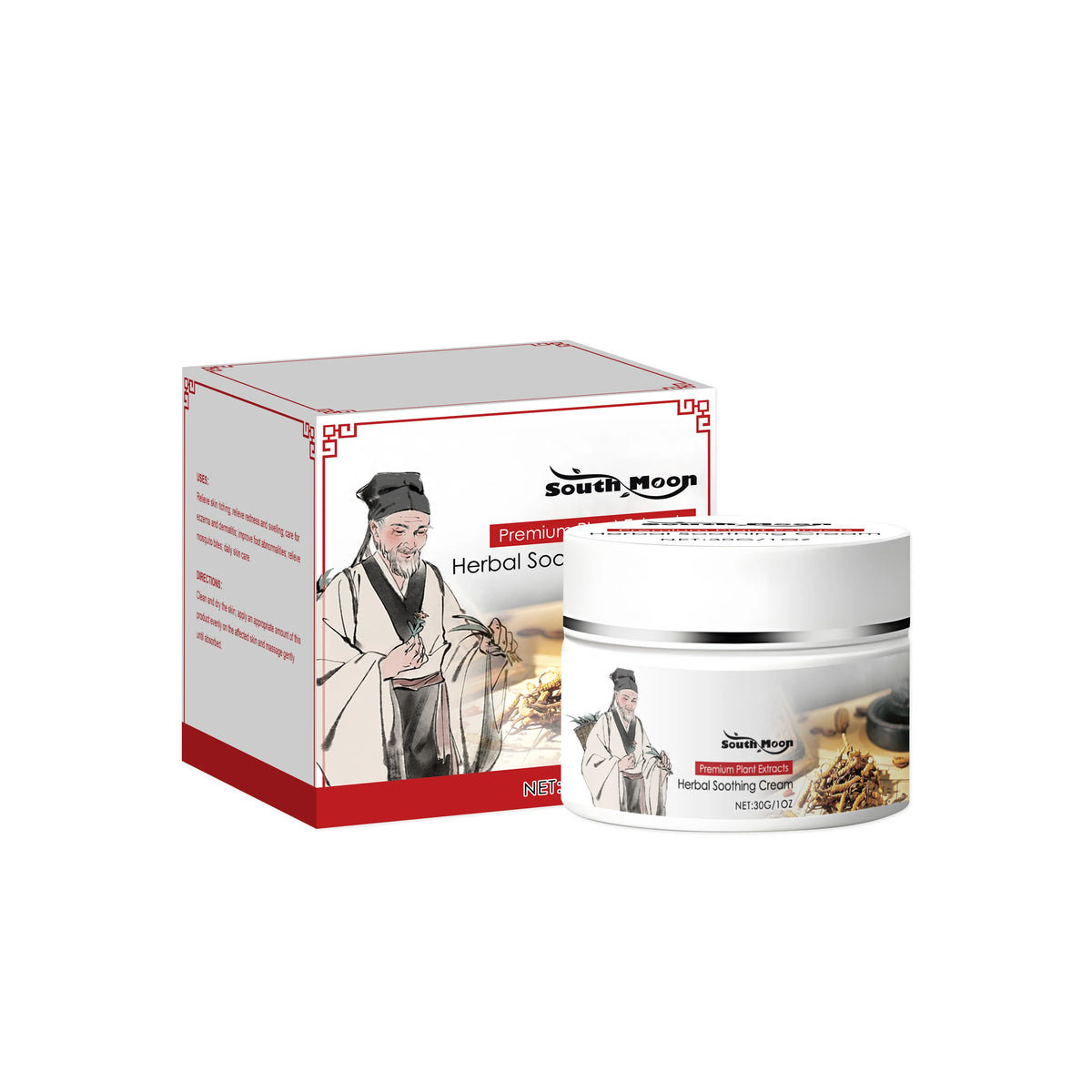 Herbal Soothing Skin Cream for Dryness, Redness and Irritation