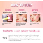 Long-Lasting Waterproof Cream Powder Blush