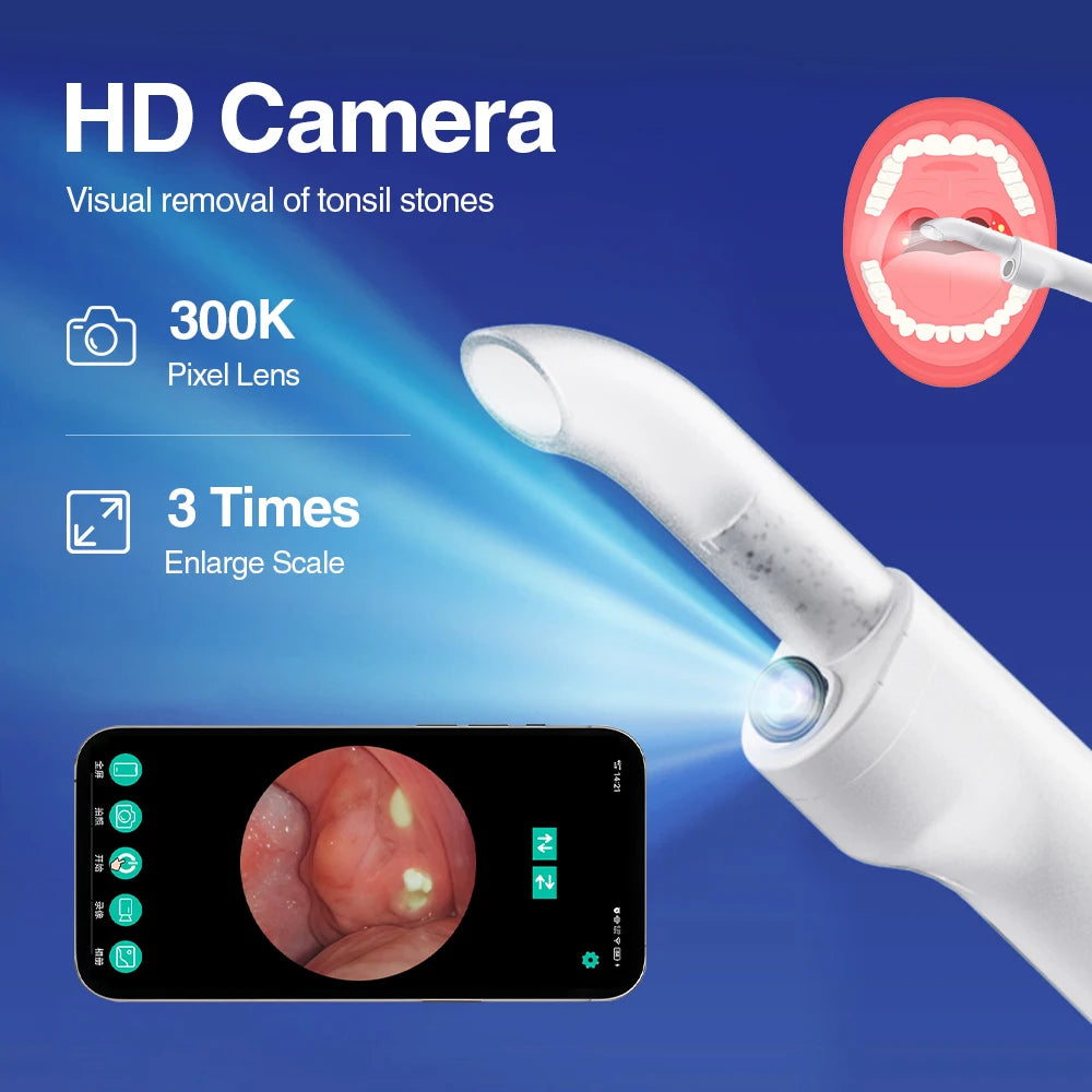 HD Visible Tonsil Stone Remover Vacuum Tool