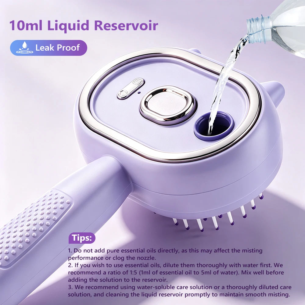 Electric Mist Spray Massage Comb for Hair Detangling and Scalp Care - 10