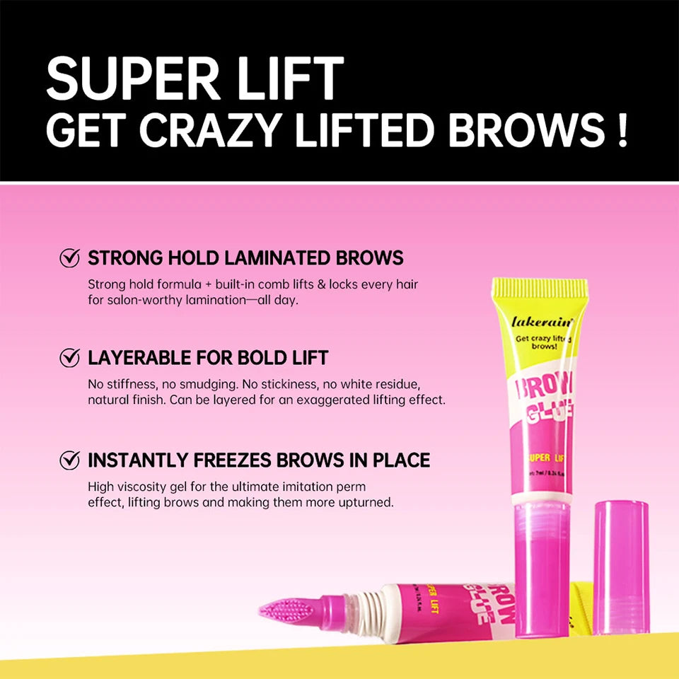 Long-Lasting Brow Lamination Styling Glue with Precision Comb