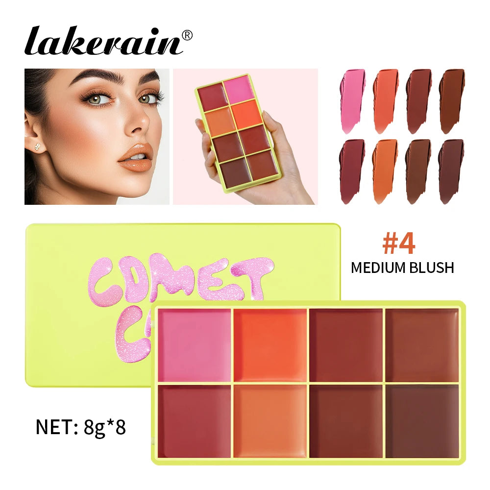 8-Color Cream Blush and Face Contouring Palette