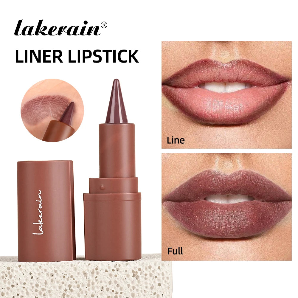 2-in-1 Waterproof Matte Lipstick and Lip Liner Crayon