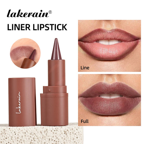 2-in-1 Waterproof Matte Lipstick and Lip Liner Crayon