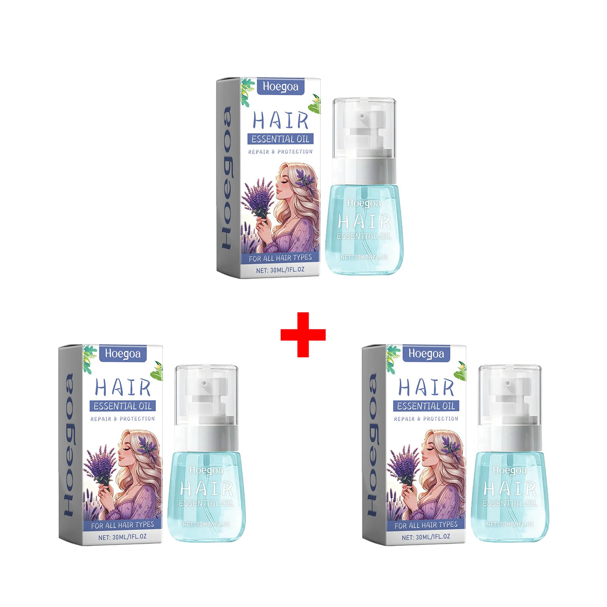 Lavender Anti-Frizz Hair Repair Oil for Dry Damaged Hair