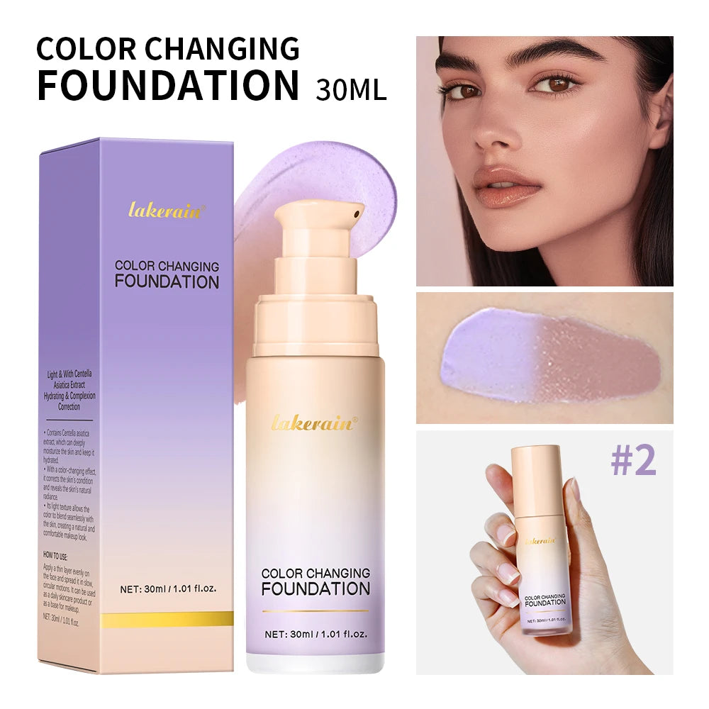 Color-Changing Liquid Foundation for Flawless Radiant Skin