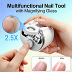Electric Automatic Nail Clipper with Magnifier and LED Light