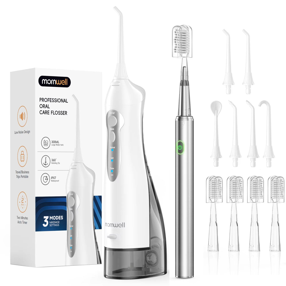 Portable Electric Toothbrush and Water Flosser Oral Care Set