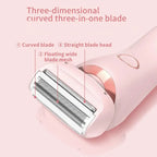 2-in-1 Electric Hair Shaver for Women - Painless Body & Face Trimmer