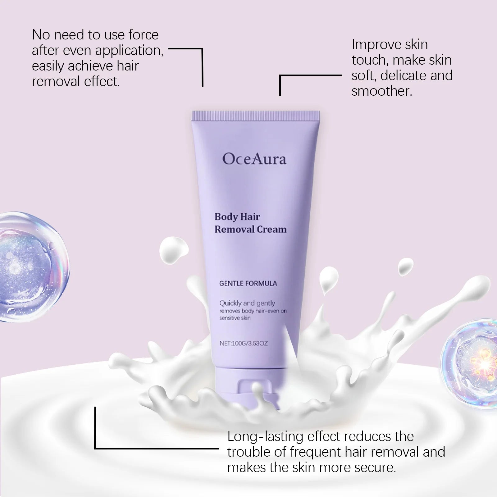 Painless Gentle Hair Removal Cream for Full Body - 8