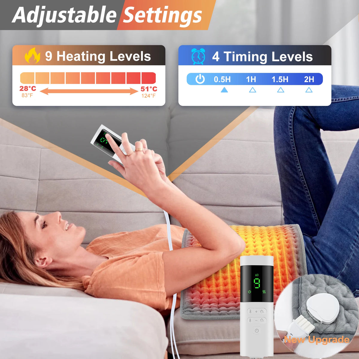 Electric Heating Pad for Body Pain Relief and Winter Warmth