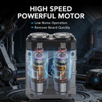 Portable Electric Dual-Head Shaver for Men with LED Display
