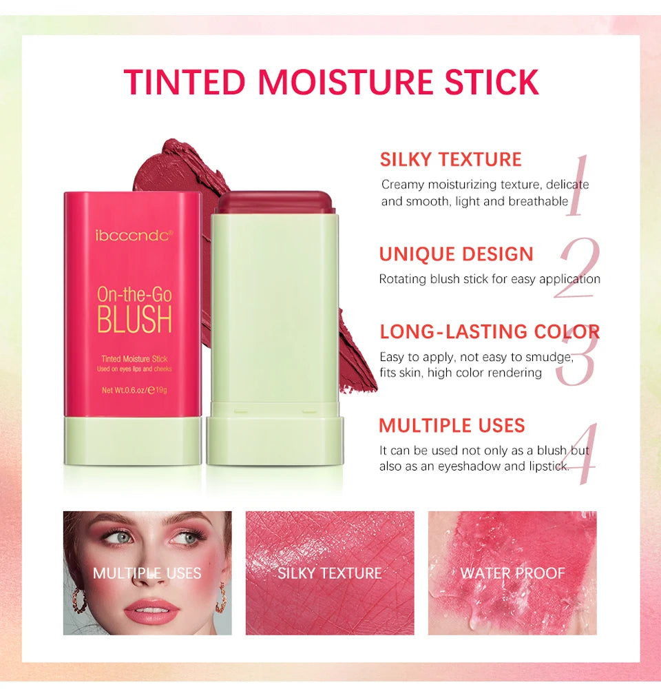 Tinted Moisturizing Cream Blush Stick for Cheeks and Lips