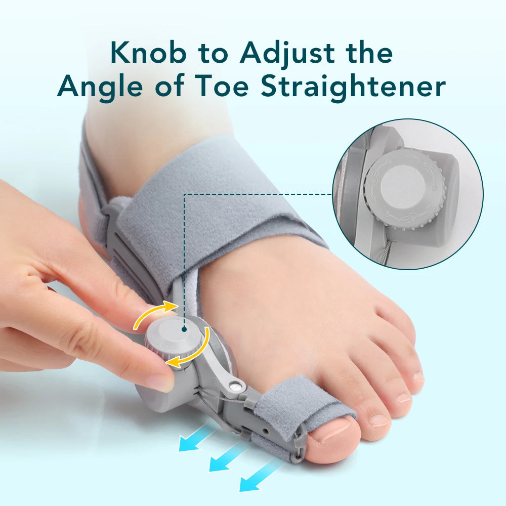 Adjustable Bunion Corrector and Toe Straightener for Foot Alignment