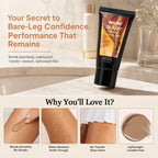 Waterproof Leg Foundation and Body Makeup with Application Glove