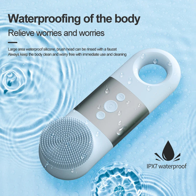 Hot and Cold Facial Cleansing Brush with Sonic Massage
